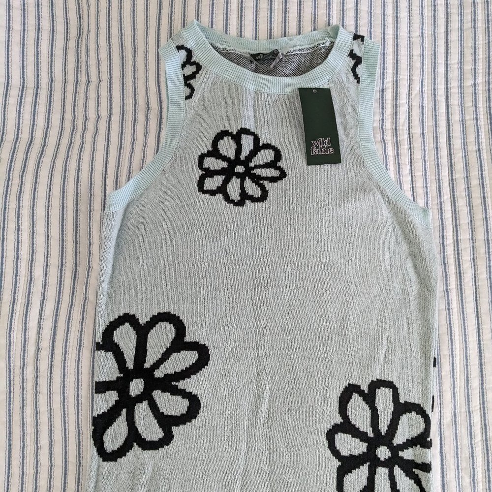Wild Fable Knit Daisy Motif Dress